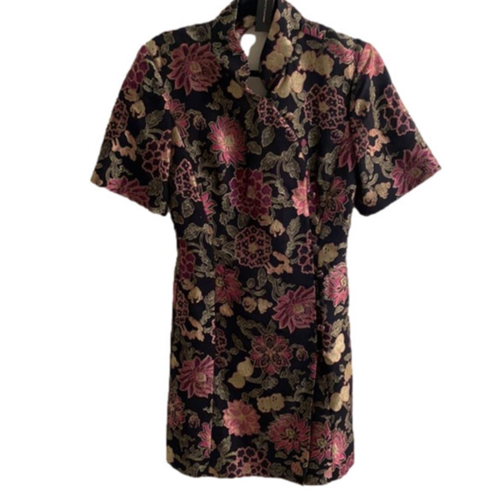 Nwt Natori Edo Floral Jacquard Dress